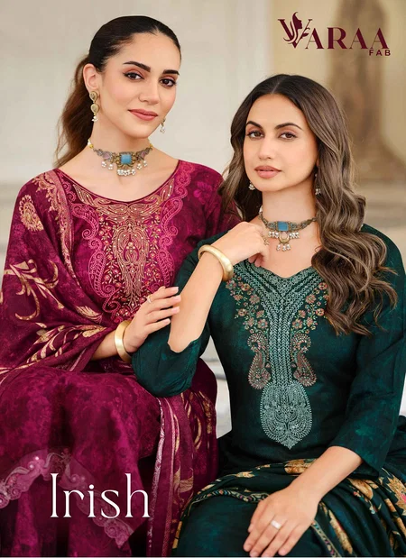 Irish By Varaa Viscose Pashmina Online Designer Dress Material Wholesale